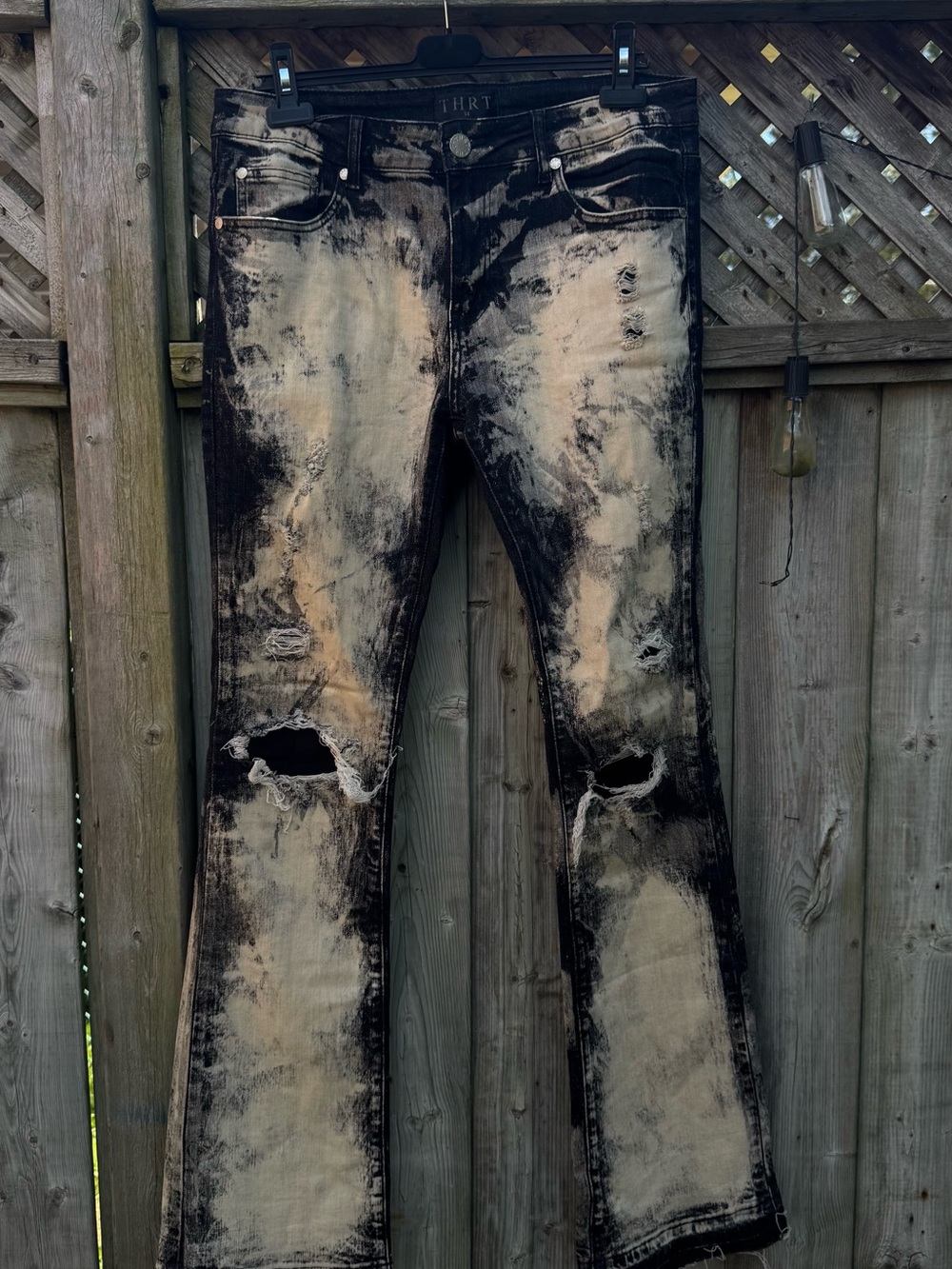 Thrt distressed bootcut jeans